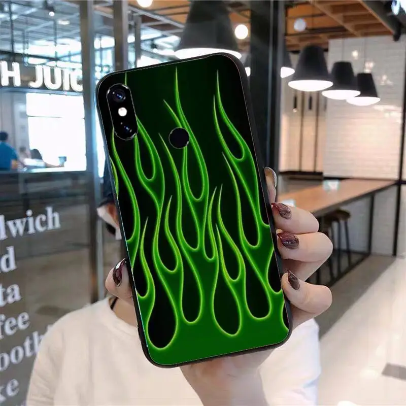 

Blue Flame Fire Print Phone Case For Xiaomi Redmi 7 8 9t 9se k20 mi8 max3 lite 9 note 9s 10 pro