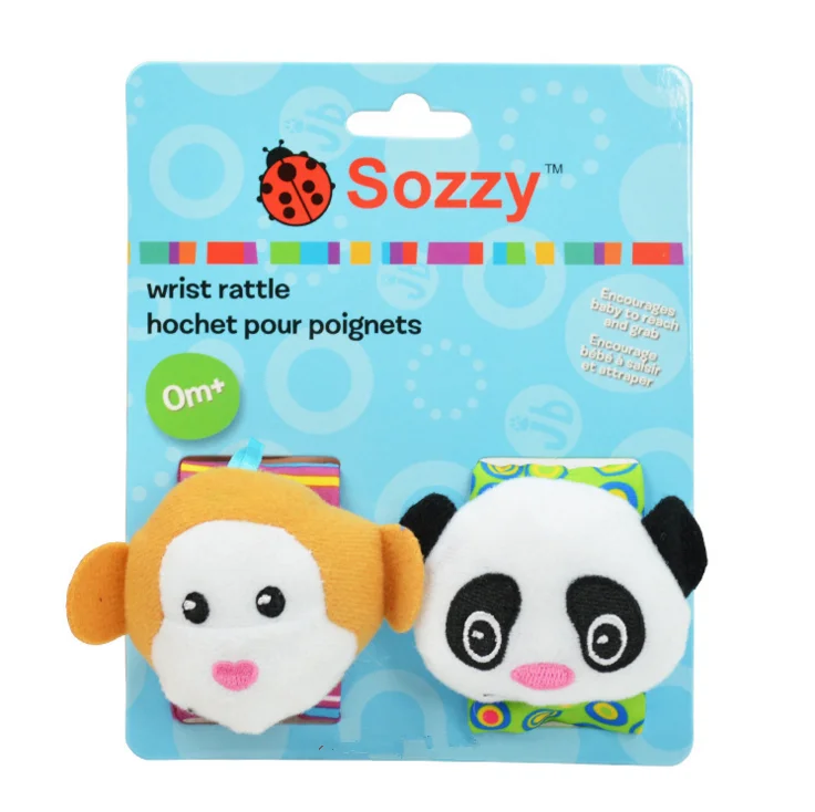 C 2pcs Rattles Детские игрушки-погремушки для малышей 0-12 месяцев, Sozzy, садовый жук, погремушка на запястье и ножной Носок, развивающие игрушки на Рождество - Цвет: C 2pcs Rattles