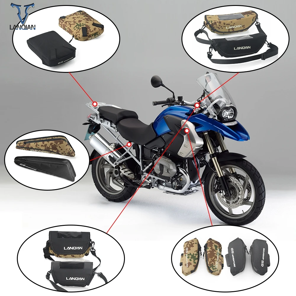 

For BMW R1200GS/Adventure/R1250GS Adventure Motorcycle Frame Crash Bars Waterproof Bag Repair Tool Placement Bag or Rear GAP-BAG