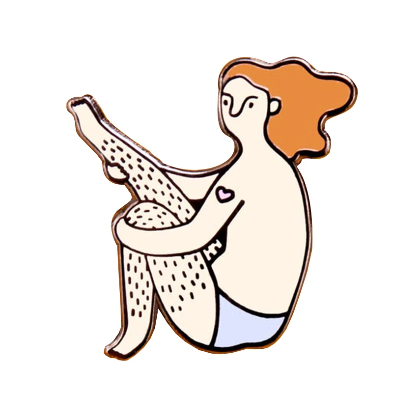 Любовь красивая девушка твердая эмалированная брошь кнопка|Броши| |