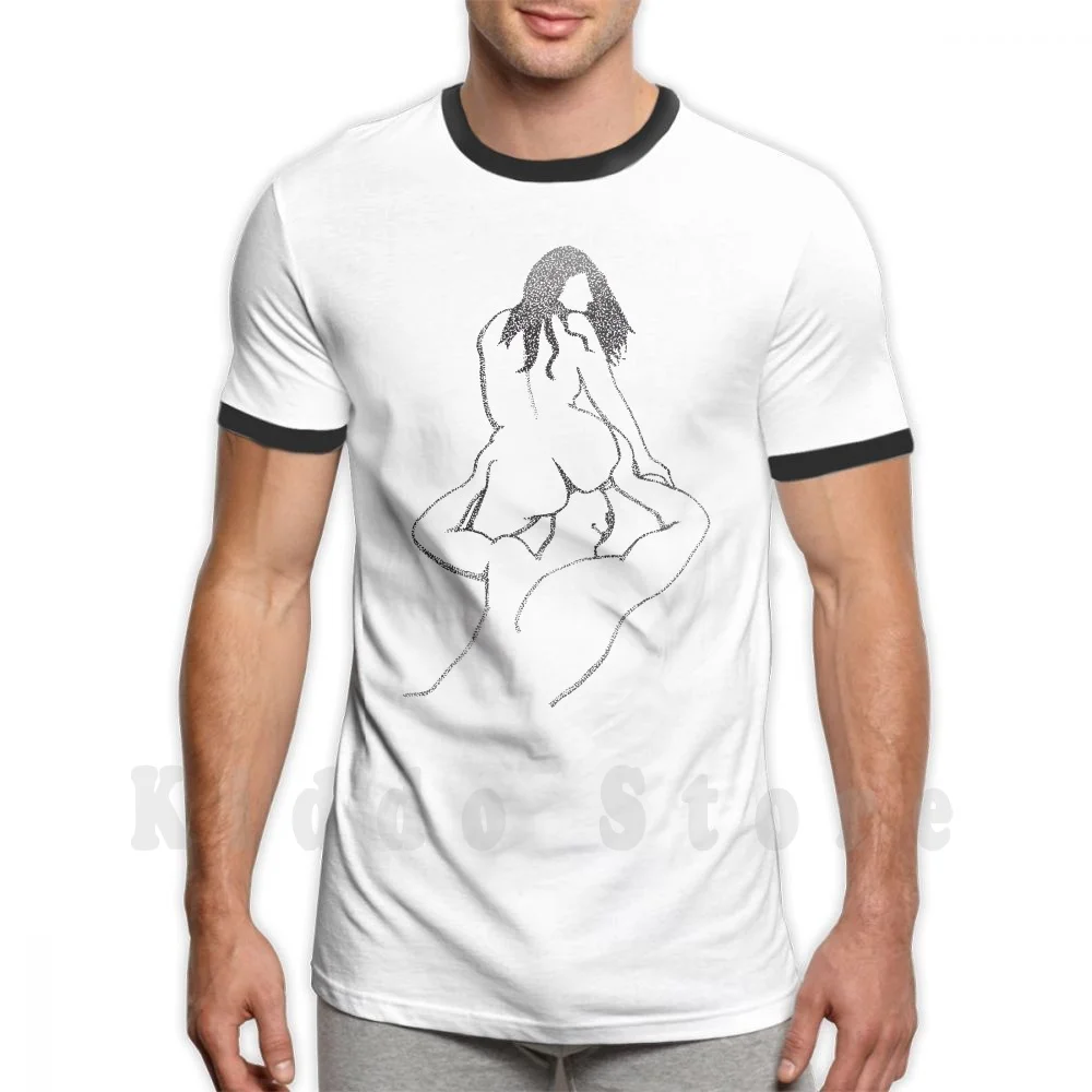 

Эротическая абстракция 3 футболка мужская хлопковая S - 6Xl черно-белая эротическая художественная Сексуальная абстрактная простая оральная ...