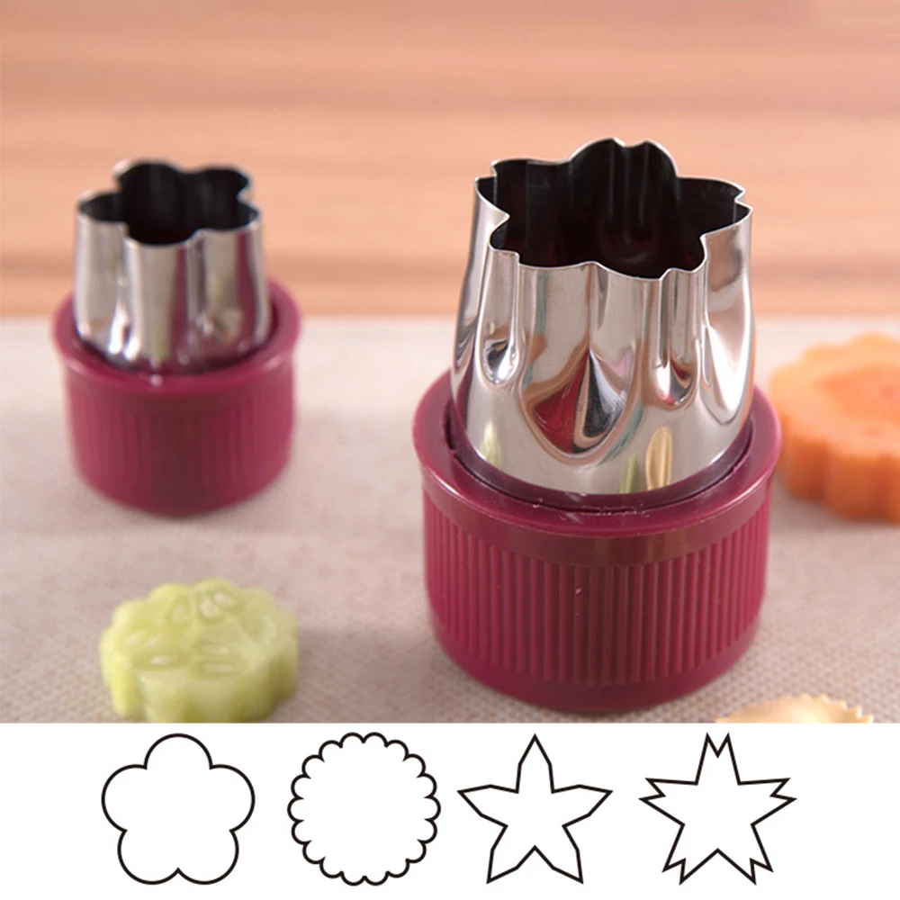 

8pcs Stainless Steel Vegetable Cutter Mold Set Mini Cookie Cutters Flower Shape Slicer Cake Fruit Cut Tool Kitchen Baking Tools