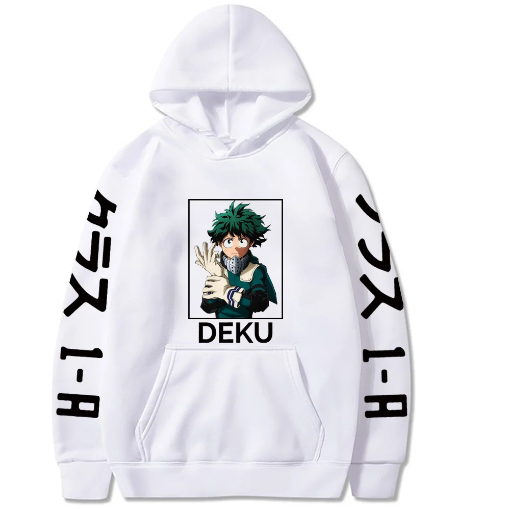 

Худи аниме с принтом драки Deku, пуловеры для косплея моя геройская академия, однотонные повседневные толстовки с капюшоном MHA, уличная одежда...
