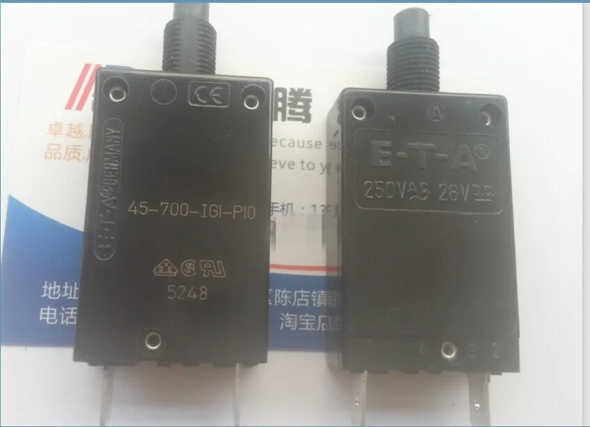 1 шт. оригинальный немецкий аккумулятор 250V28V выключатель 45-700-IG1-P10 защита от