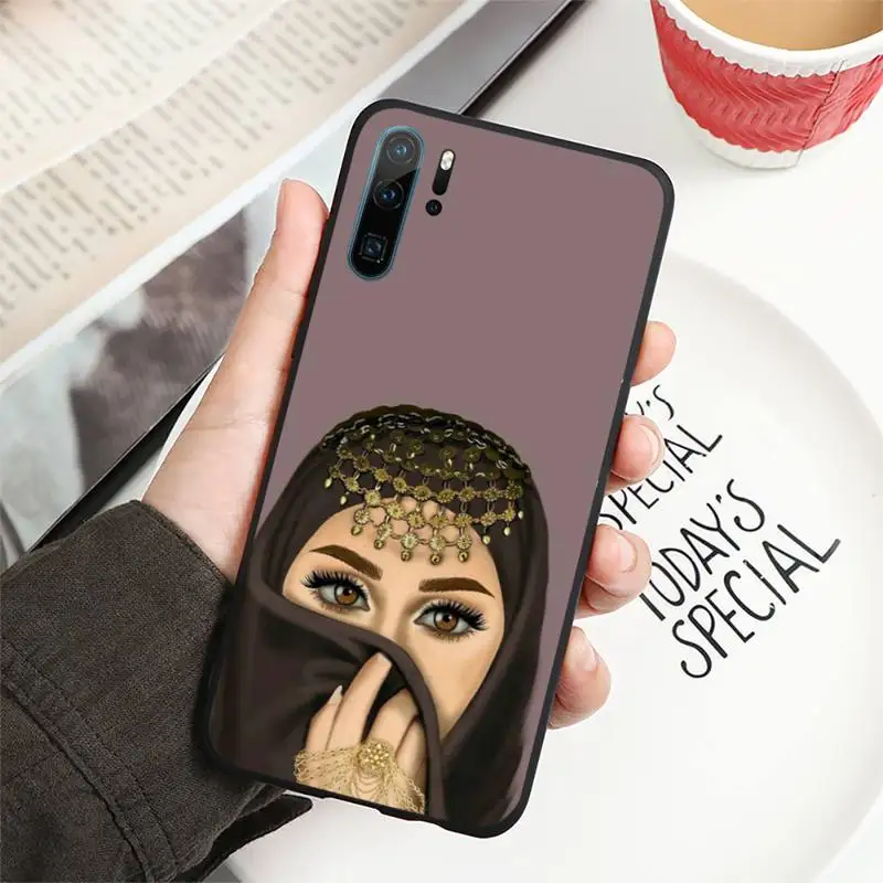

Woman In Hijab Face Phone Case For Huawei Y5 Y6 II Y7 Y9 PRIME 2018 2019 NOVA3E P20 PRO P10 Honor 10