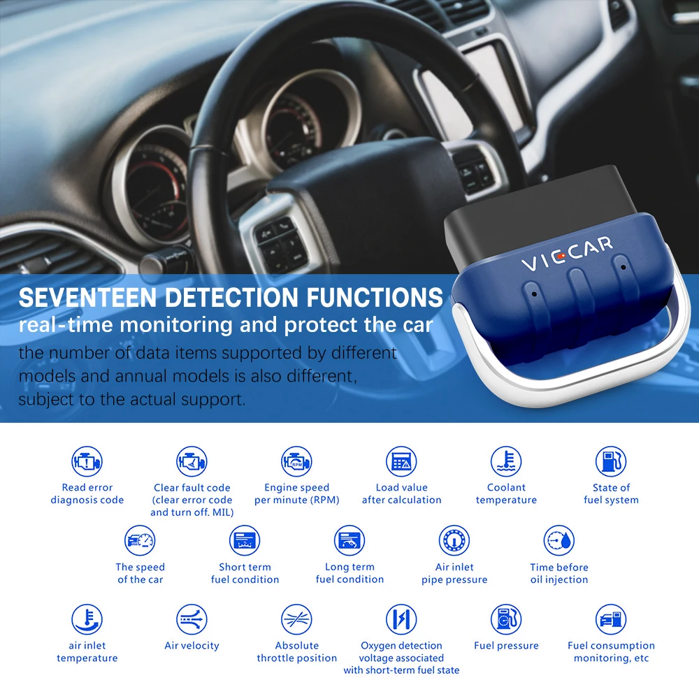 Адаптер Viecar для ELM327 Bluetooth 5 0 4 VP005 VP006 OBD OBD2 WI FI автомобильный диагностический PIC18F25K80