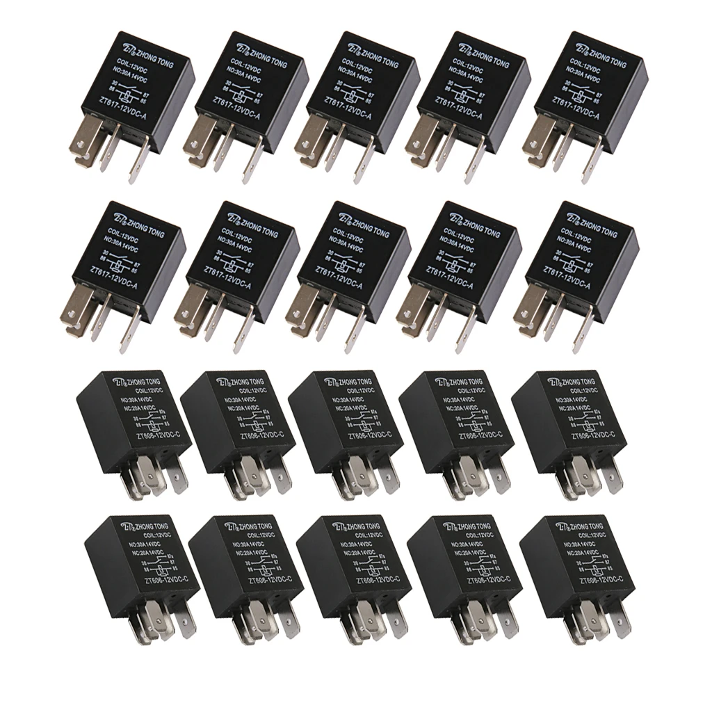 20 шт. электрические реле 12 В DC 20A/30A AMP SPDT 5P & 4P для грузового судна|Переключатели и