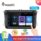 Podofo 8 ''Android 2 + 16G 2 Din Автомобильная Стереосистема радио MP5 мультимедийный плеер GPS FM радио Bluetooth приемник для сиденьяVWSkodaPassat