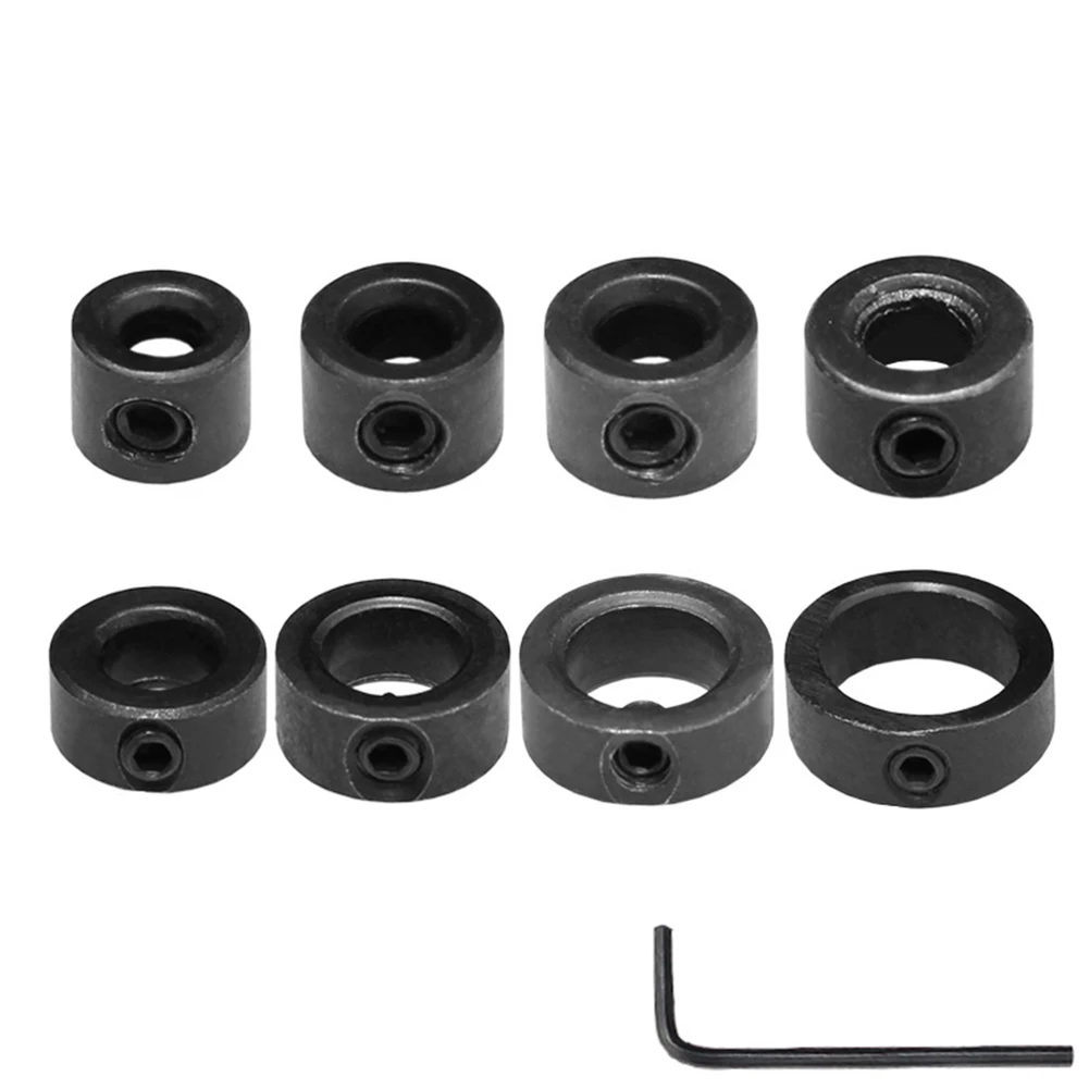 

Bit locator 8pcs Easy Install Drill Woodworking Aids Positioner Stop Collars 3mm To 16mm Limited Accessories Depth Ring