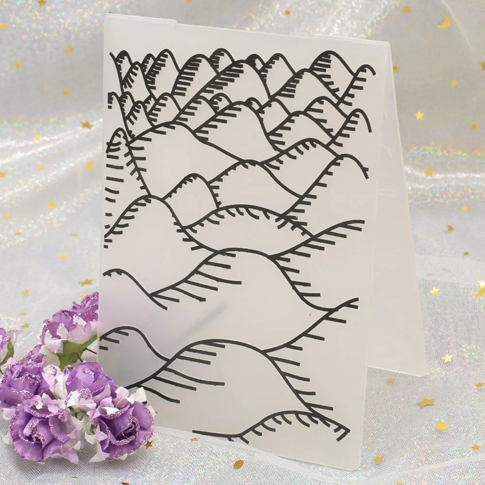 Горы пластиковое тиснение папка StampsTemplate для скрапбукинга фото альбом открытка