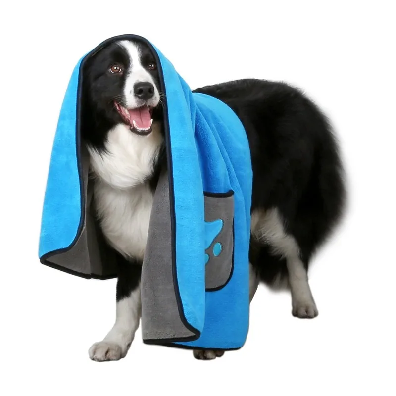 Впитывающее полотенце для милой собаки мягкое банное из микрофибры 800 г домашних