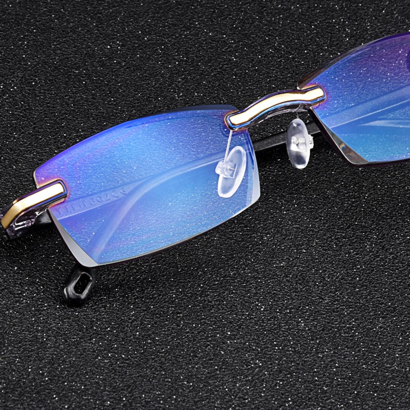 seemfly Reading Glasses Men Anti Blue Rays Presbyopia Goggles Women Vintage Rimless Eyewear Diopter +1.0 1.5 2.0 2.5 3.0 3.5 4.0