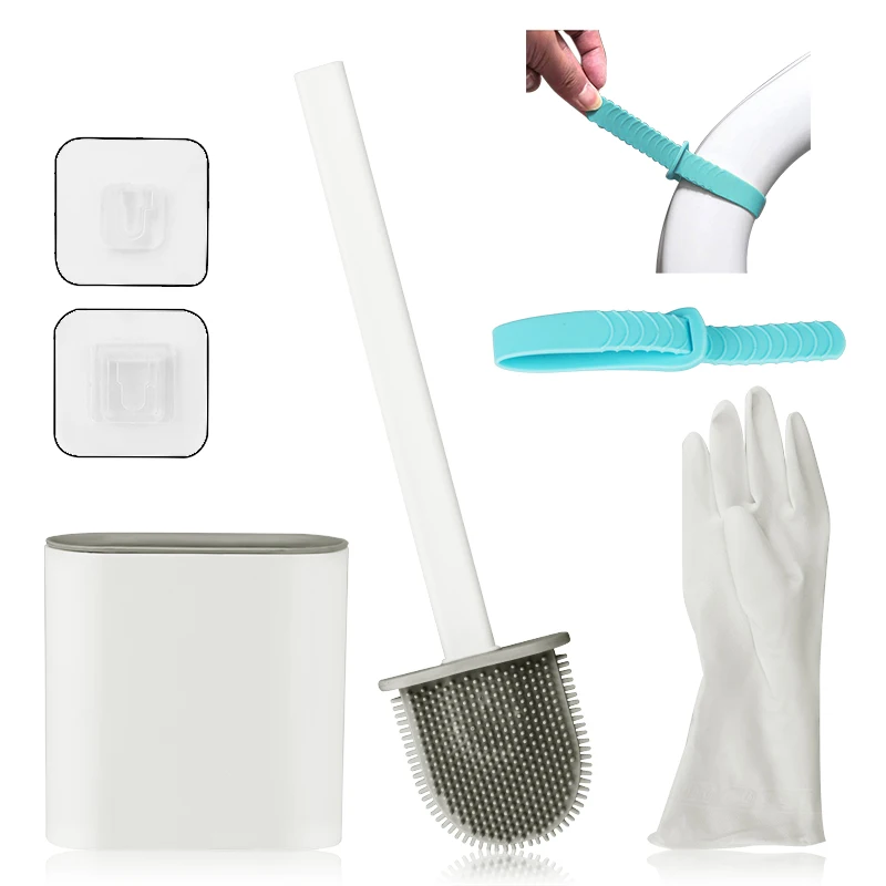 

Резиновый держатель для туалетной щетки из термопластичной резины с основанием для хранения, инструмент для чистки, Настенная или напольна...