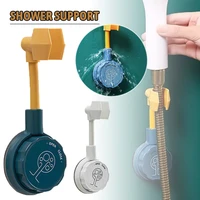 rotatable shower head holder self adhesive showerhead with hooks punch free suction bathroom rack bathroom accessories