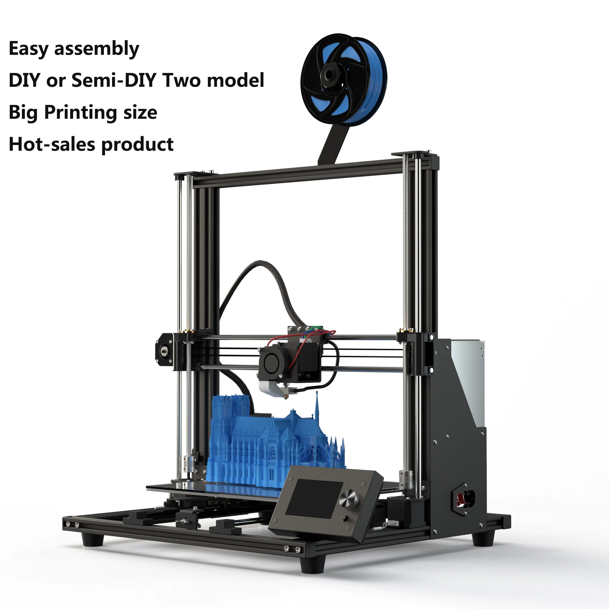 Anet A8 Plus 3D принтер Impresora DIY или Semi Высокоточный металлический Настольный 300x300x350 мм с