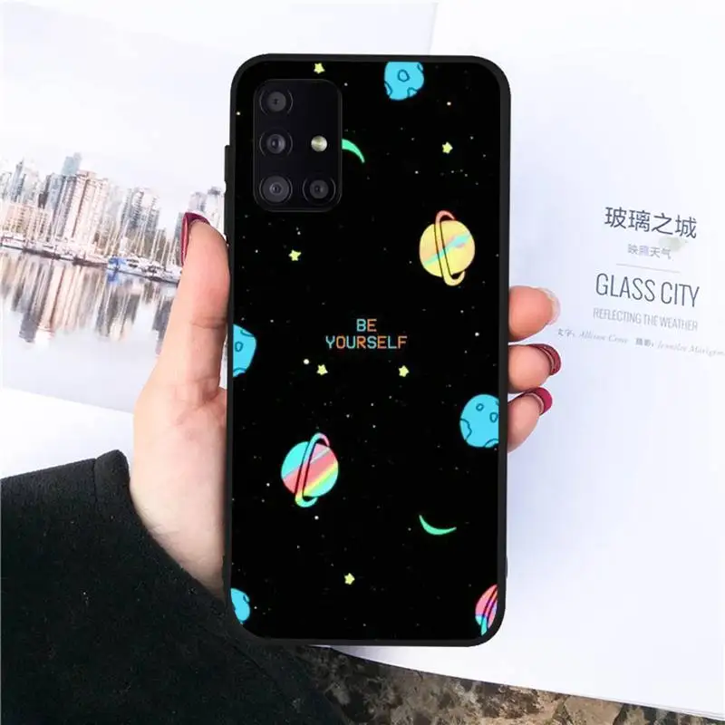 

Outer Space Planet Stars Moon Spaceship Phone Cases For Samsung S6 S7 edge S8 S9 S10 e plus A10 A50 A70 note8 J7 2017