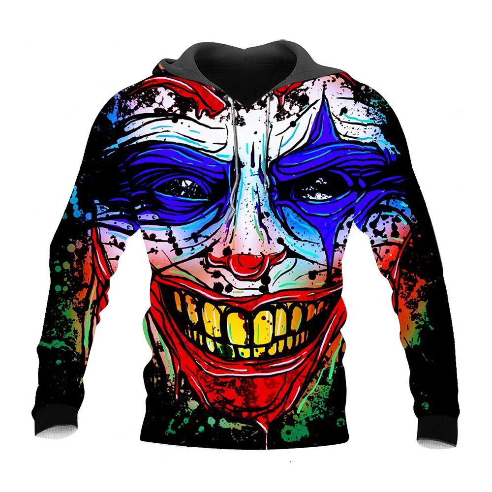 

Толстовка мужская с капюшоном, пуловер с принтом скелета, Топ с длинным рукавом, Повседневная простая уличная одежда в стиле панк для Хэллоу...