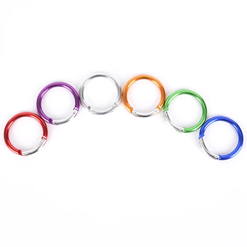 

6Pcs O Ring Camping Hiking Climbing Accessories Outdoor EDC Buckles Clips Carabiner Round Trigger Hooks For Bags DIY Bag