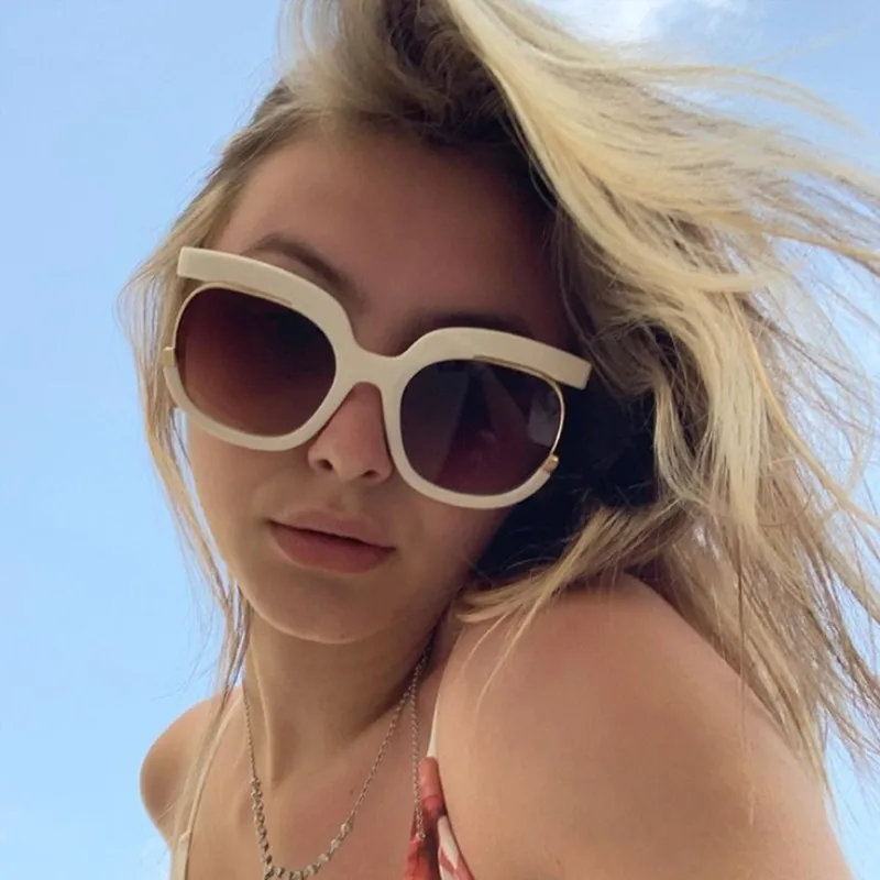 

New Fashion Oversized Sunglasses Women Anti-blue Light Vinage Sun Glasses Leopard Clear Elegant Classic Eyeglasses Pink Shades