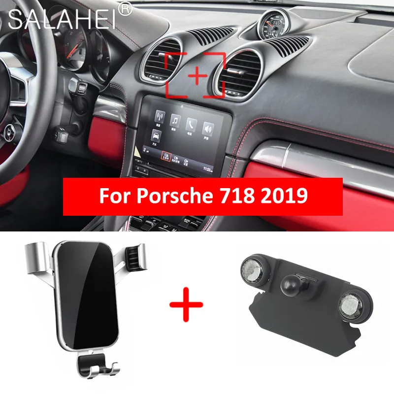 

For Porsche 718 Boxster 2019 Gravity Holder Bracketin in Car Mobile Phone Cell Dashboard Air Vent Stand Clip Mount Accessories