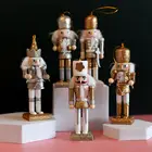 Деревянный гайковёр, Solider, фигурка, женская кукла, ручная работа для детей, подарки, Рождество, украшение для дома и офиса, дисплей 5 шт.компл.