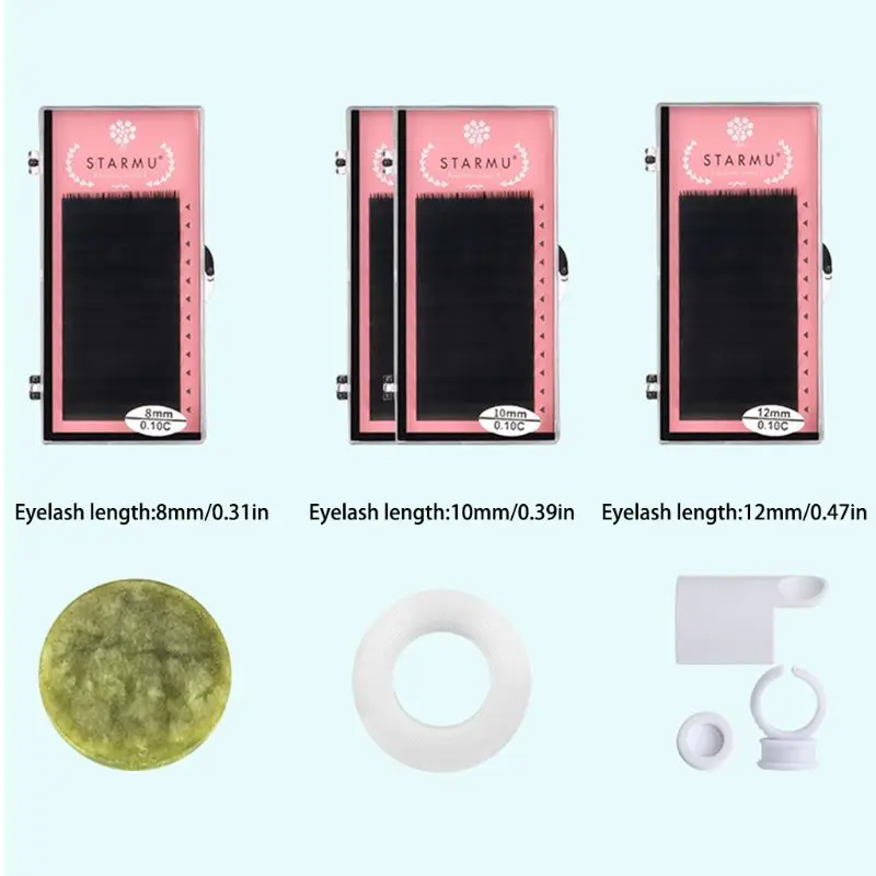 

False Eyelashes Extension Training Set Grafting Eyelash Practice Kit Eyelash Adhesive Glue Cleanser Brush Home DIY Tool C1FF