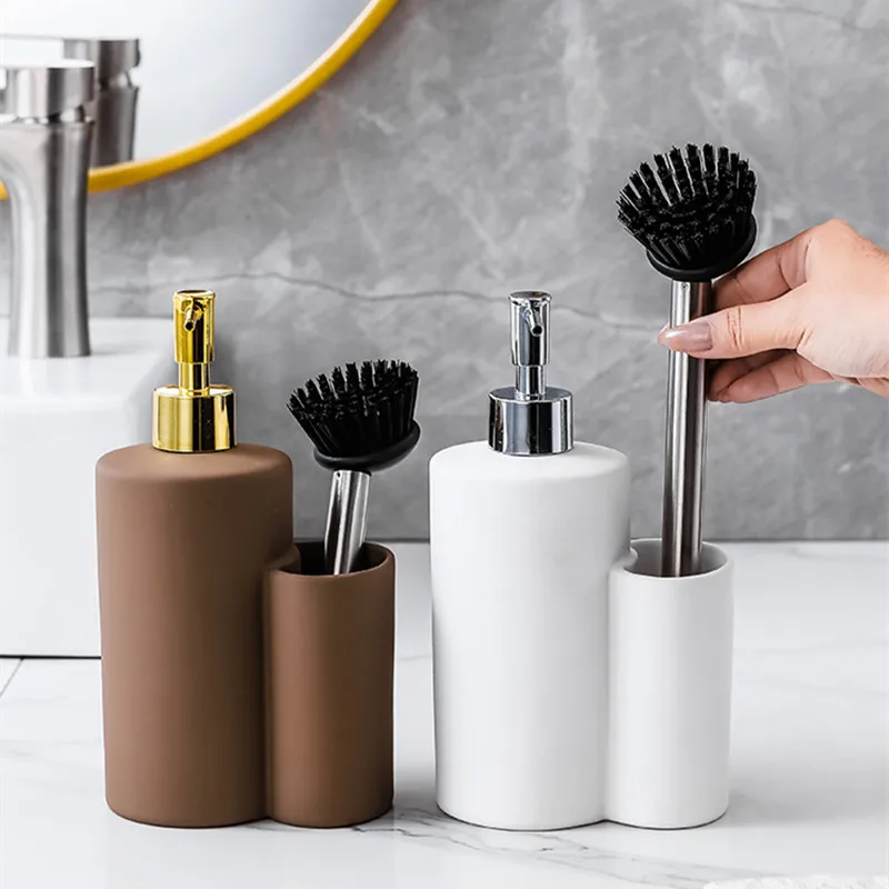 

WHYOU, креативная керамическая бутылка для жидкого мыла для рук, диспенсер для мыла, эмульсия для хранения шампуня для тела, аксессуары для ван...