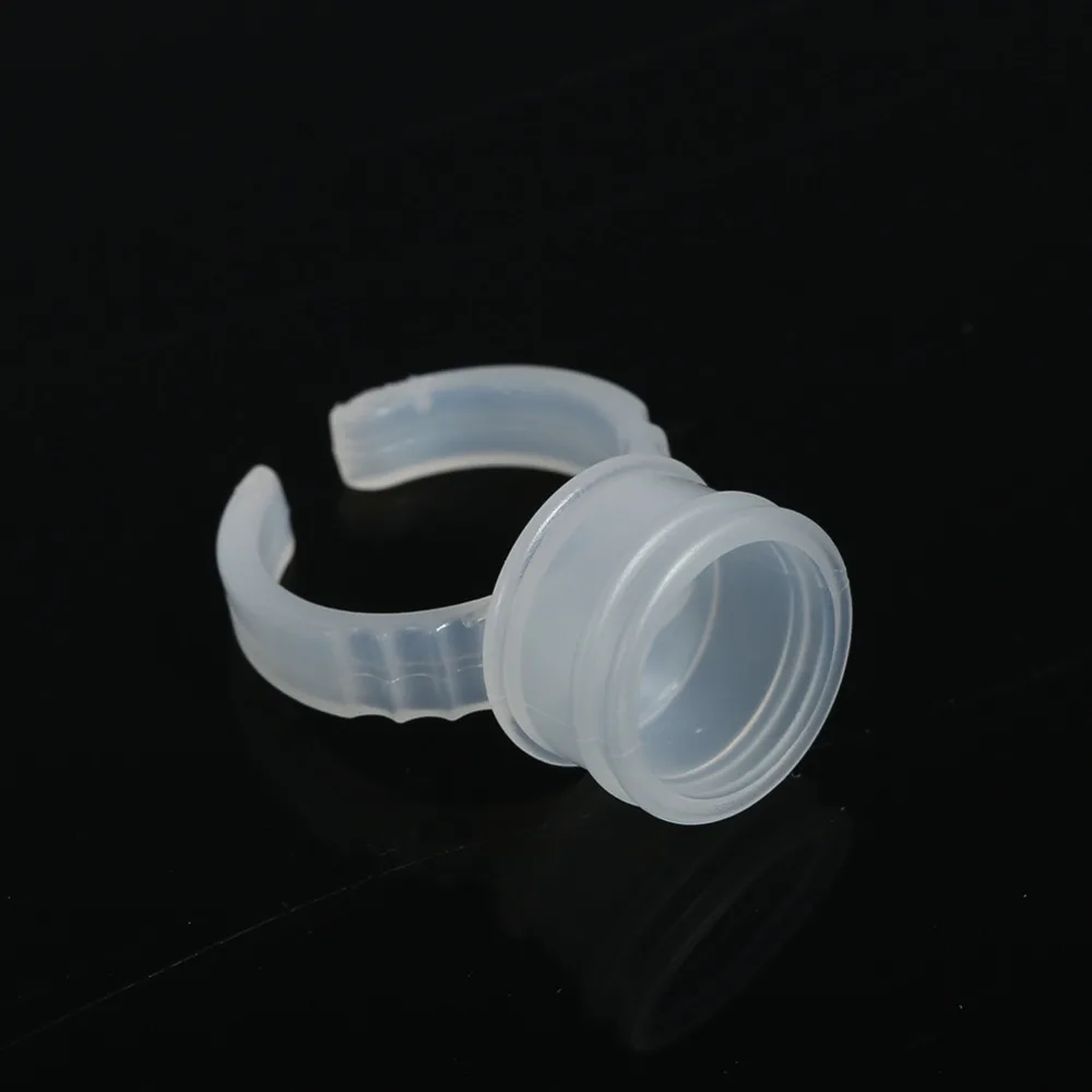 100 шт. одноразовые прозрачные кольца для татуировки с чернилами M бровей губ