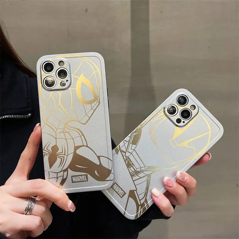 Мягкий чехол для телефона Marvel Железный человек Человек-паук iPhone 13 12 11 Pro MAX модный