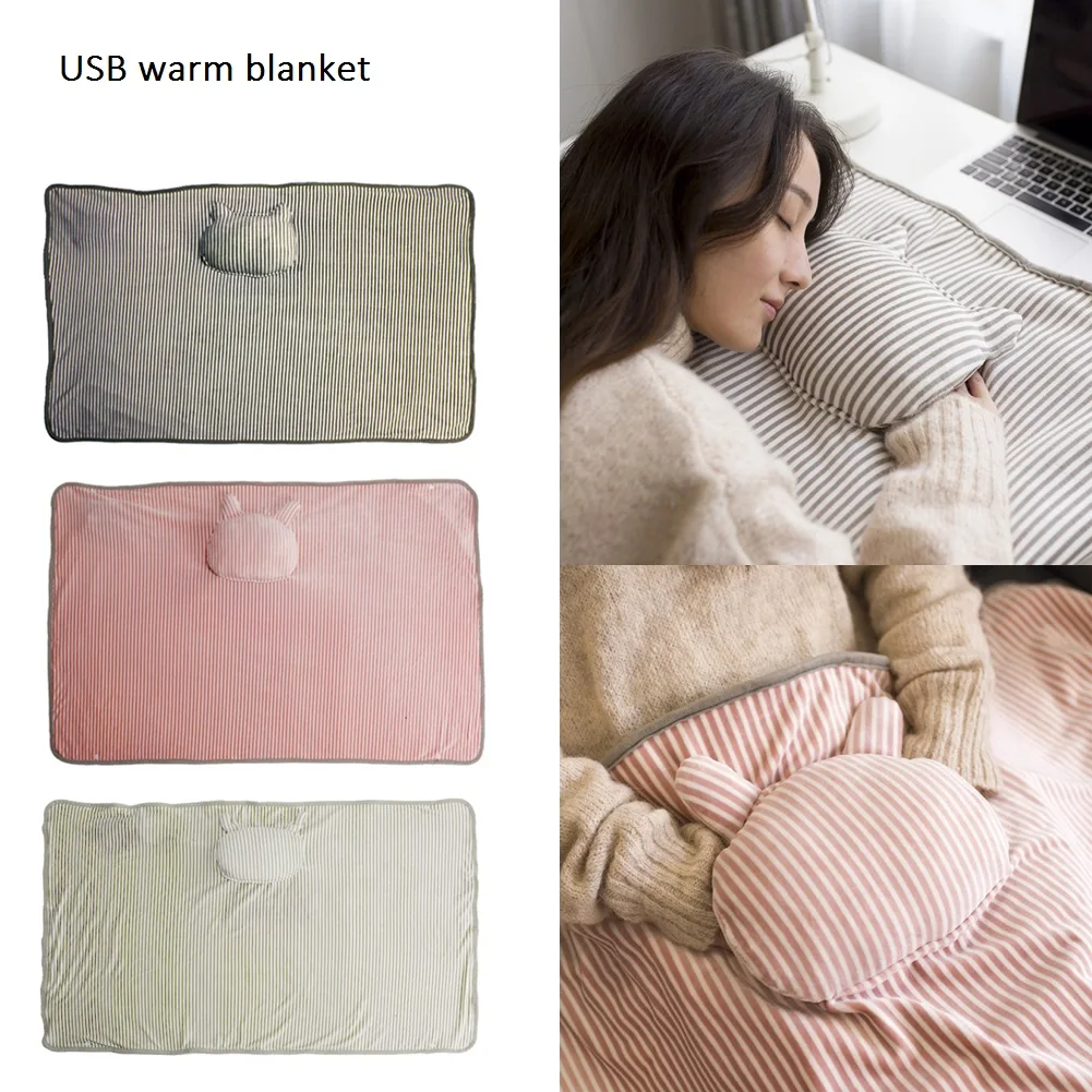 Новинка USB одеяло с подогревом шаль электрическое отопление моющееся зимнее