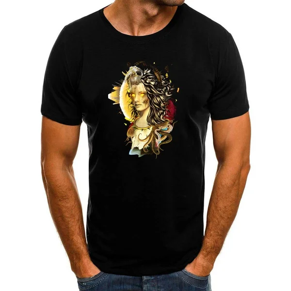 

mage Men T Shirt Rock Tops Short Sleeve T-shirt