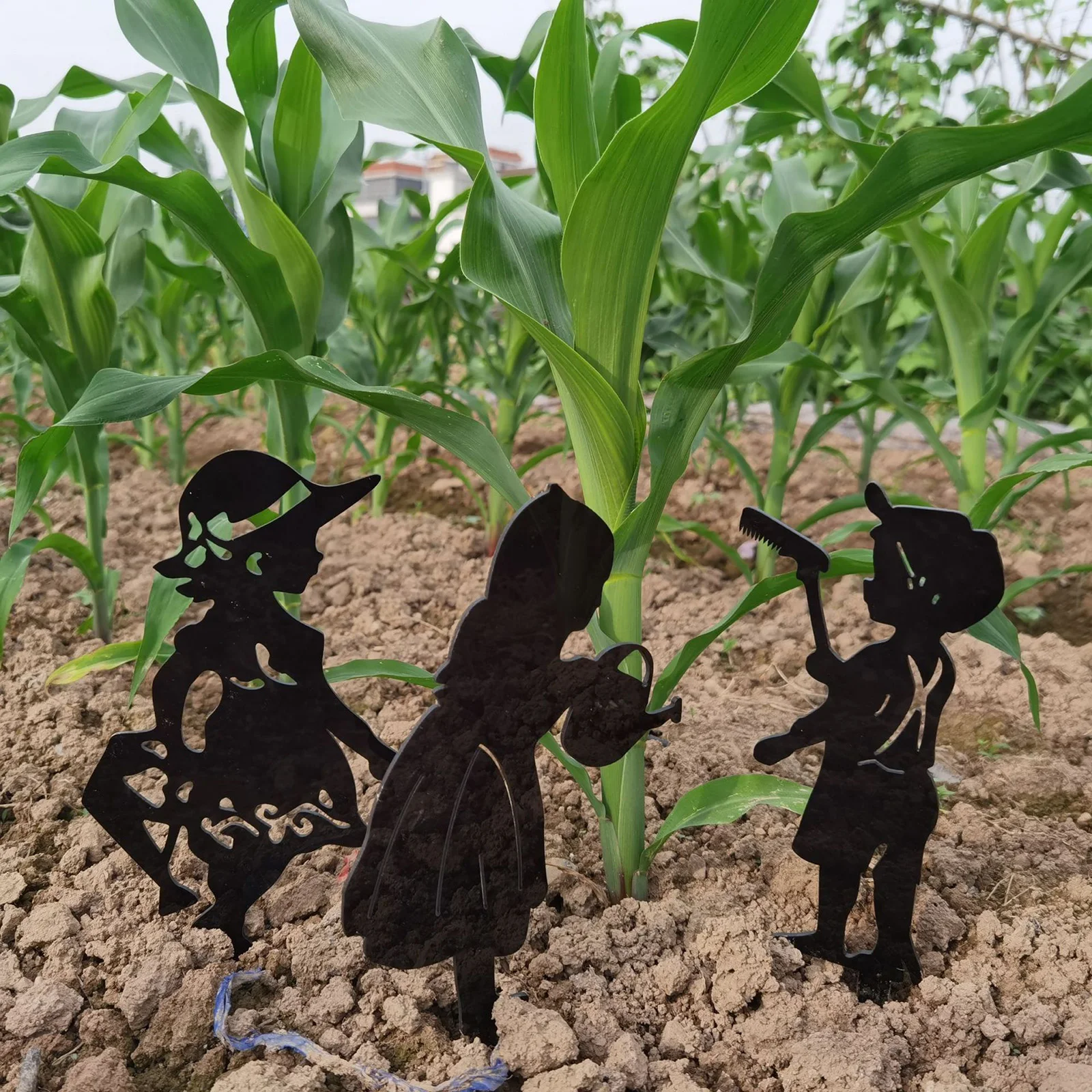 

Garden Decoration Hollowed Out Children Dwarf Statues Silhouette Yard Art