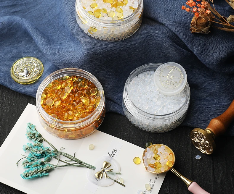 1 бутылочка прозрачная Янтарная восковая печать для запечатывания бусин