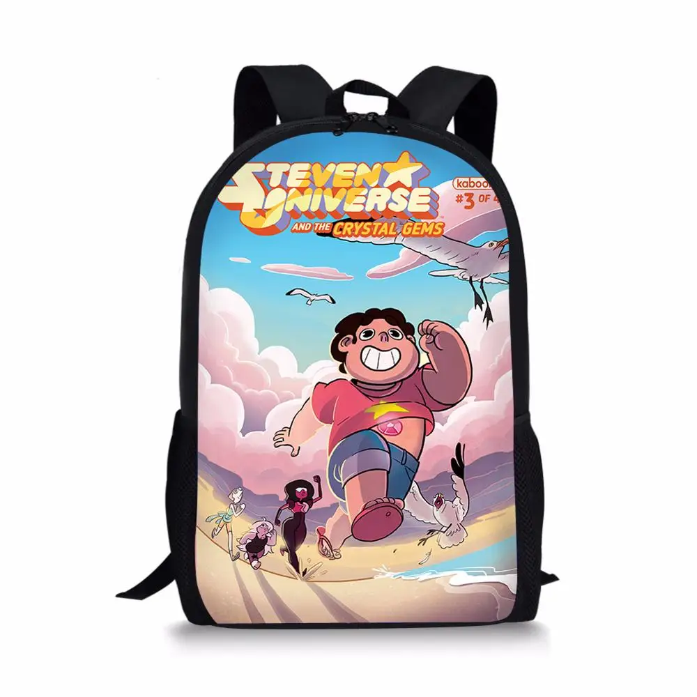 HALYUNASC Children's School Backpack Steven Universe Pattern Kids Backpack Cartoon Anime Toddler Boys Girls School Book Bags