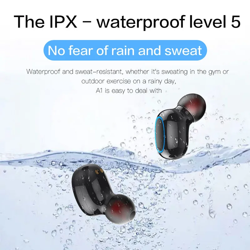 A1 Bluetooth наушники беспроводные eadphones вкладыши гарнитура 8D качество звука мини