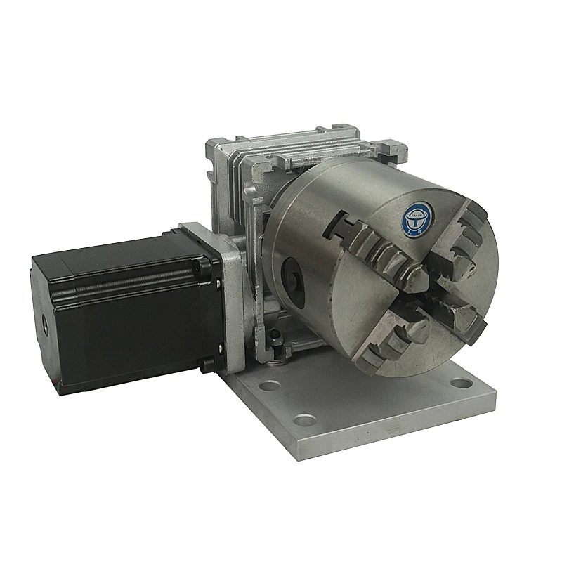 

Rotary Axis A Axis 4th Axis CNC Router Dividing Head 70mm 92mm Center Height 80mm 100mm 130mm 4 Chuck 57 86 Stepper Motor