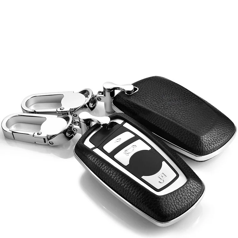 Верхний слой кожа + ABS чехол для дистанционного ключа от машины автомобильный BMW 1 2
