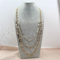 european and american new metallic sequin multilayer necklace simple atmosphere fashion women sweater chain