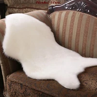 faux sheepskin chair cover seat pad soft sofa carpet cushion hairy pendulum mat solid color skin fur fluffy rugs bedroom blanket