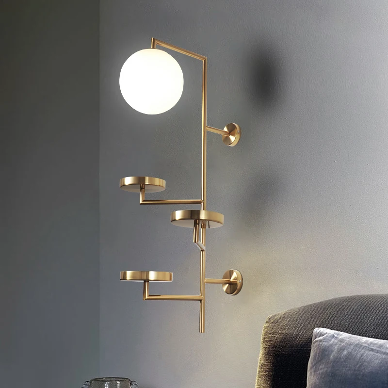 Современная настенная лампа минимализм скандинавский стеклянный шар Led Бра