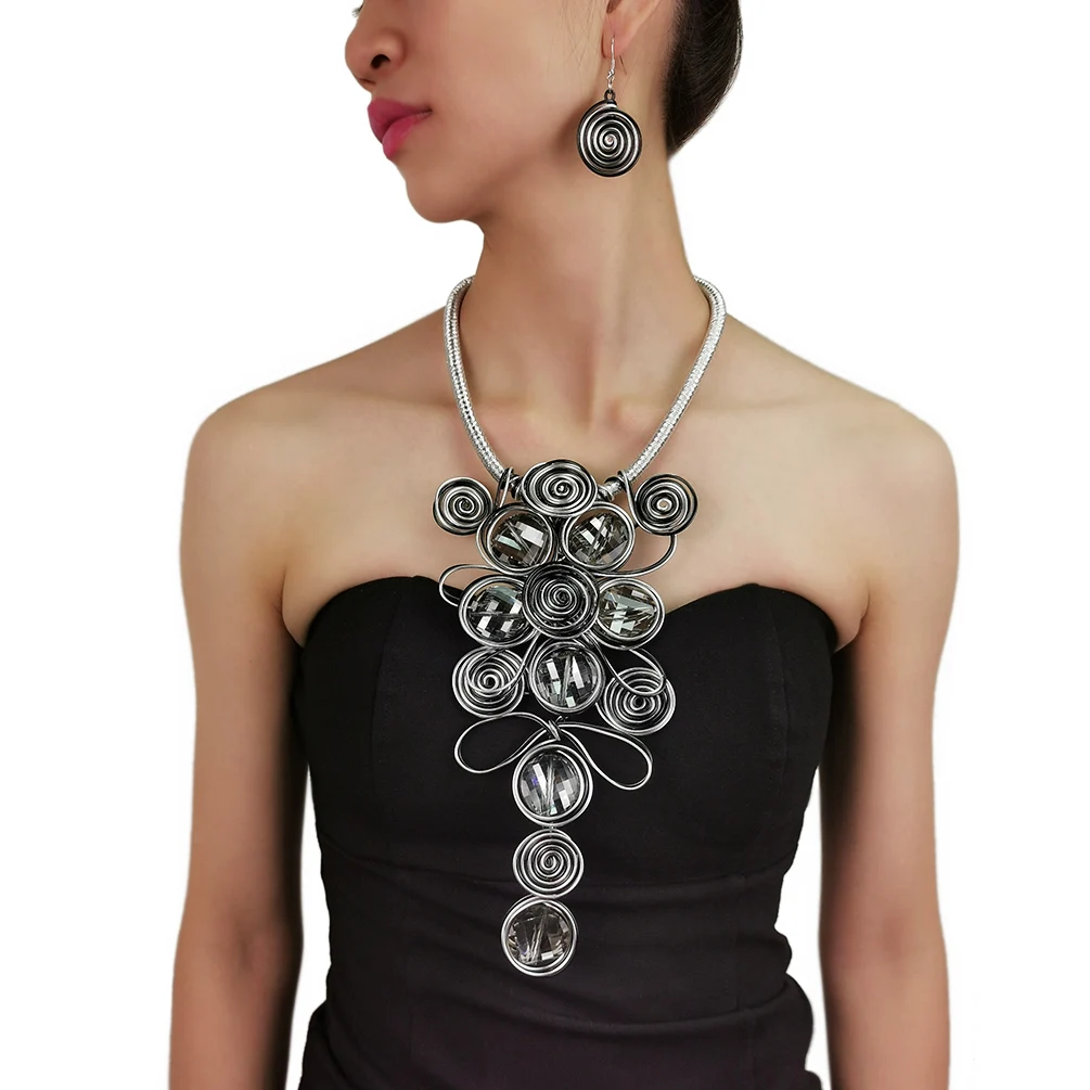 MANILAI ручной работы Африканское ожерелье для женщин Золотая Толстая кружевная