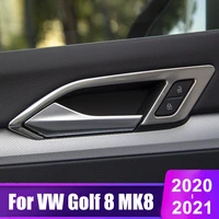 for volkswagen vw golf 8 mk8 2020 2021 2022 stainless steel car inner door handle bowl cover stickers decoration accessories