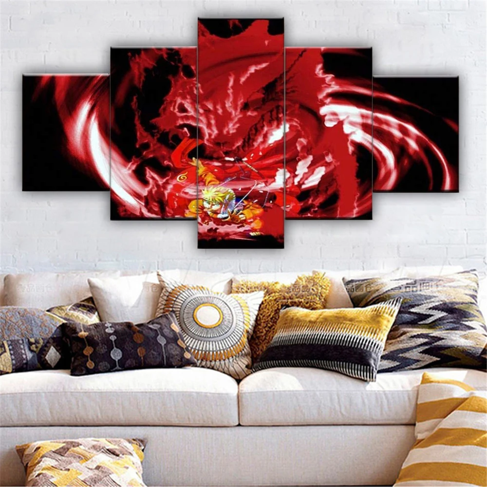 

5 Piece Wall Art Canvas Anime Manga Nainrama Figure Ninja Pictures And Posters Modern Home Decor Bedroom Decoration Paintings