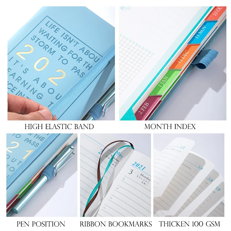 Блокнот А5 на 400 страницах модная записная книжка с английским языком Янв-дек