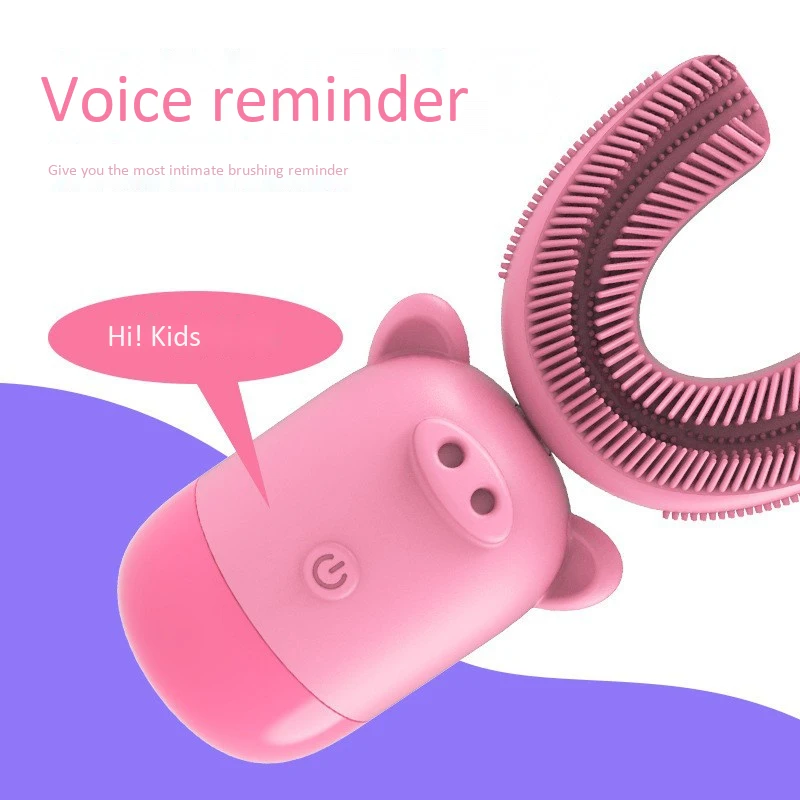 

U-Shaped Toothbrush Sonic Rechargeable Electric Toothbrush Automatic 360 Degree Toothbrush Ultrasonic Soft Silicone
