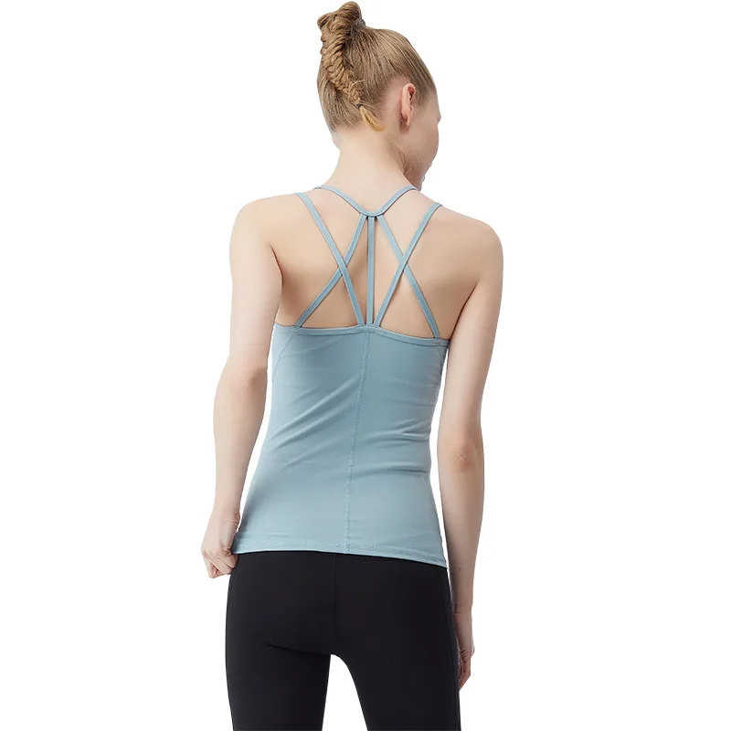 

Women's Tops Vests Suspenders Fitness Breathable Running Beautiful Back Workout Sleeveless Feminine Yoga Clothes Sportswear 2021