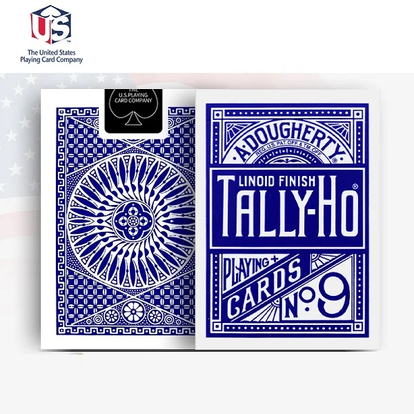 Tally Ho Circle Blue Велосипедный всадник задний стандартный индекс игральные карты красный/синий колода секунды покер Запечатанный USPCC США волшебные карты фокусы реквизит - Цвет: Tally Ho Circle Blue