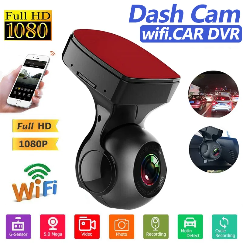 Pro FHD 1080P Dash Cam WIFI Video Recorder Car DVR DashCam DVR Recorder WIFI G-sensor Dash Camera Night Registrator Recorder