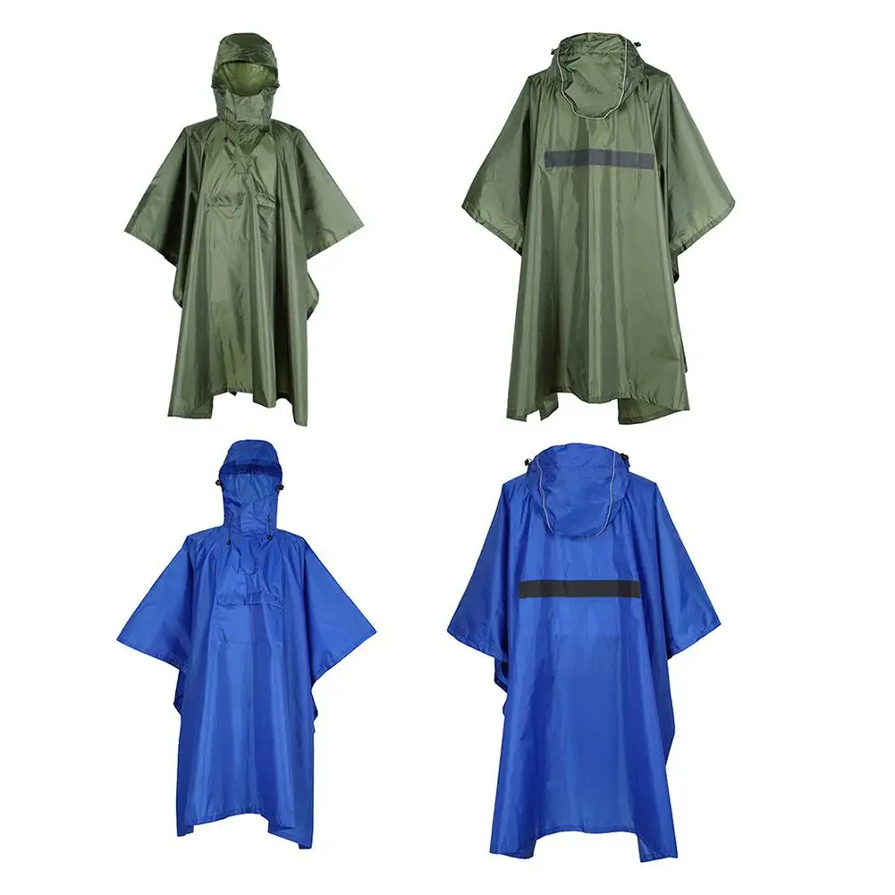 

3 In 1 Hooded Raincoat Adults Waterproof Rain Poncho Unisex Reusable Raincoat Jacket Windproof Motorcycle Bike Rain Coat
