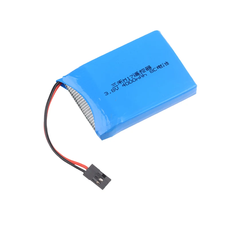 Conector Futaba de bater&iacute;a de litio de 3,8 V y 4000mAh para SANWA MT44 M17 RC, transmisor de Control remoto, piezas de Radio Control-4